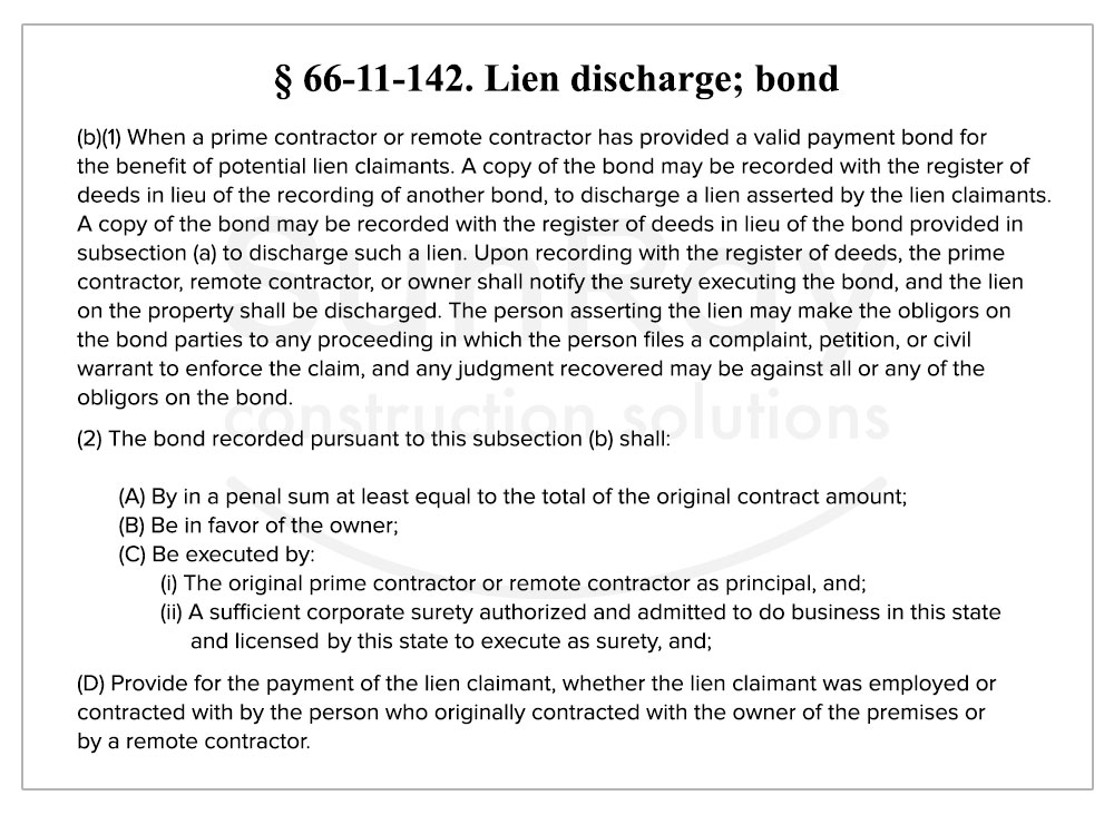 Bonding a Lien in Tennessee inar